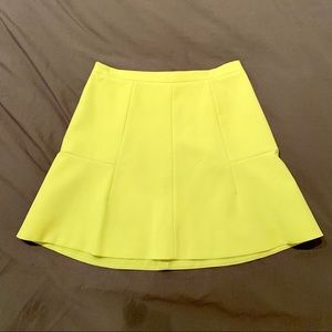 Jcrew neon yellow mini skirt